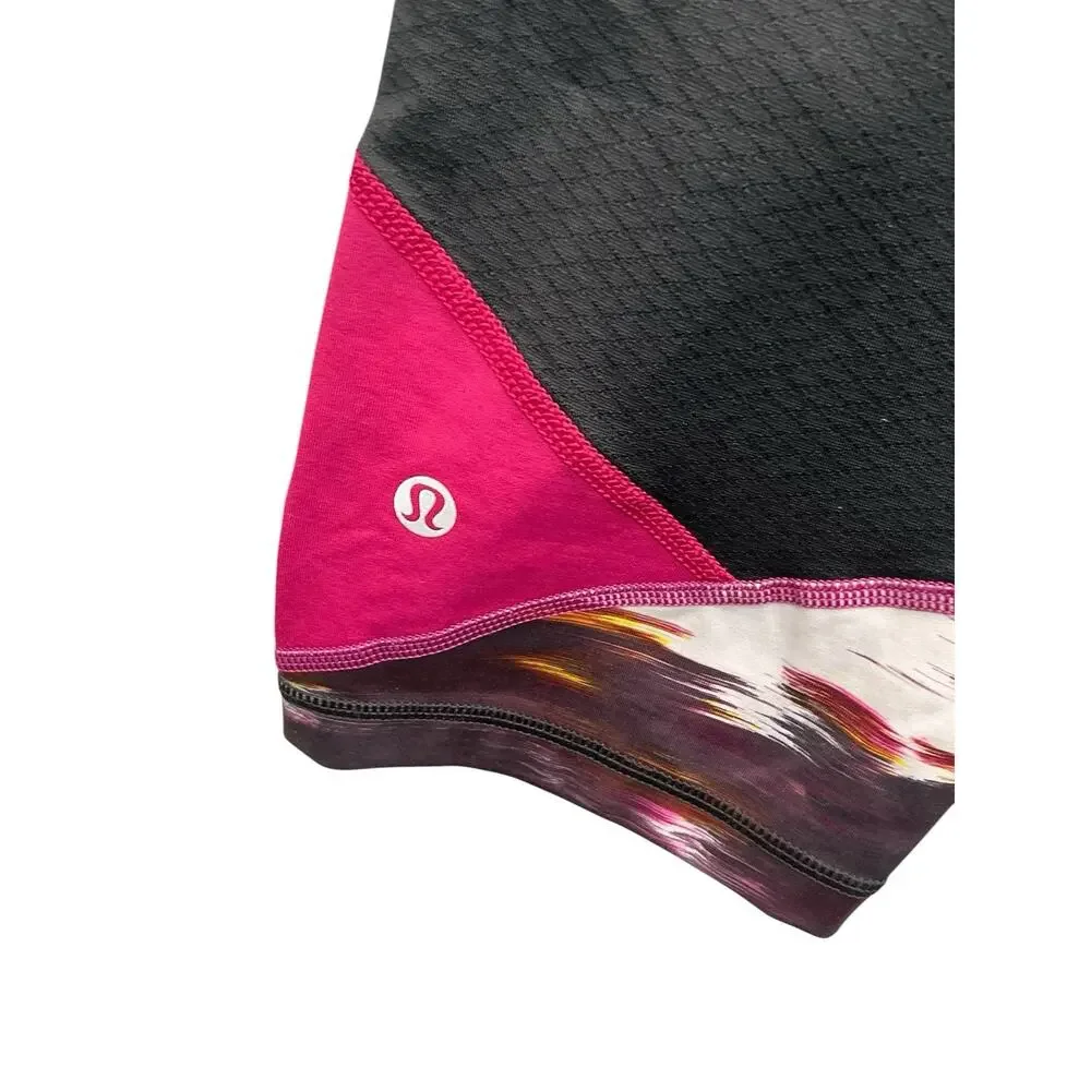 Lululemon Pace Rival Crop Running Leggings Sz. 12 Multicolored